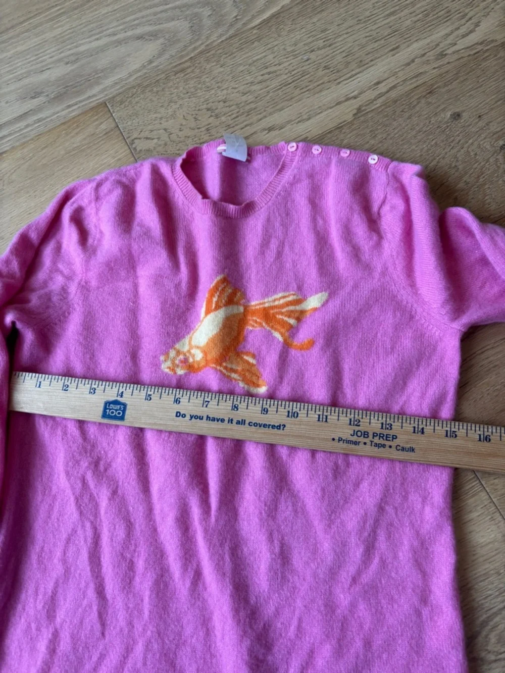 Vintage j.crew 100% cashmere goldfish crewneck sweater